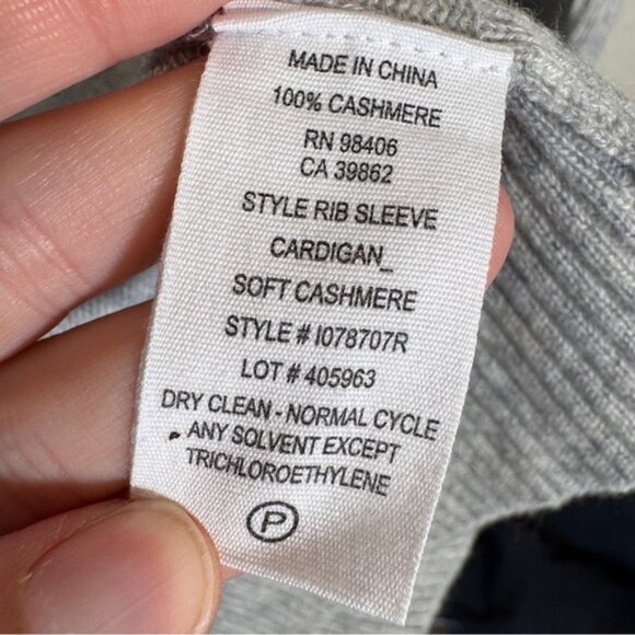 Theory Grey Cashmere Long Line Duster Cardigan Sweater Womens S Cozy Open Front - Picture 8 of 10